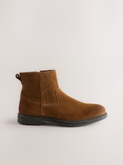 Tan Brown Suede Chelsea Boots - Image 5 of 8