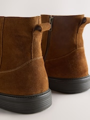 Tan Brown Suede Chelsea Boots - Image 8 of 8