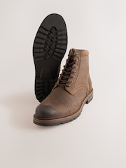 Brun - Leather Toecap Boots - Bilde 6 av 6
