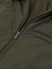 Reiss Olive Green Bernardi Technical Padded Zip-Through Jacket - Image 6 of 6