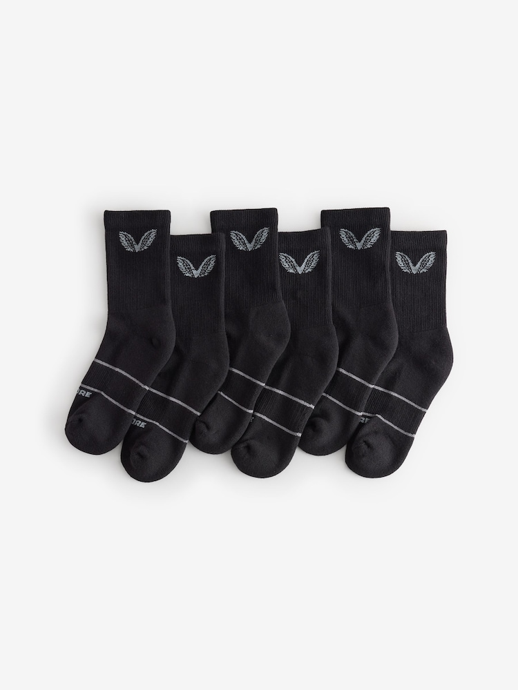 Negro - Pack de 6 pares de calcetines con suela acolchada para la vuelta al cole de Castore - Imagen 1 de 4 Negro - Pack de 6 pares de calcetines con suela acolchada para la vuelta al cole de Castore - Imagen 1 de 4