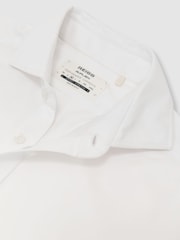 Reiss White Monaco R-Flex Cotton-Blend Stretch Jersey Shirt Slim-Fit - Image 5 of 9
