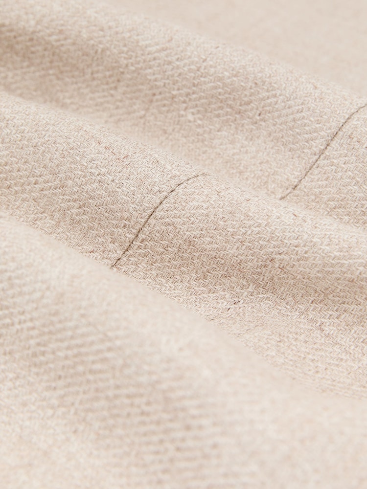 Atelier Oatmeal Linen Blend Single Breasted Tailored Fit Blazer - Slika 10 iz 10 Atelier Oatmeal Linen Blend Single Breasted Tailored Fit Blazer - Slika 10 iz 10