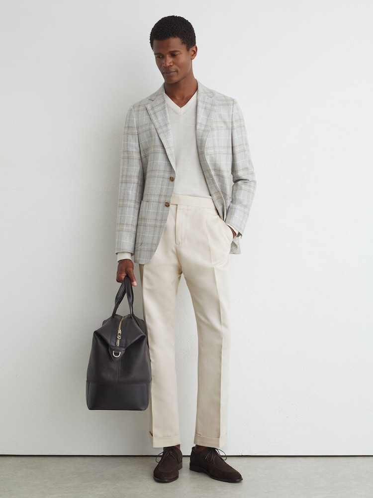 Atelier Cotton-Blend Classic-Fit Trousers - صورة 1 من 7 Atelier Cotton-Blend Classic-Fit Trousers - صورة 1 من 7