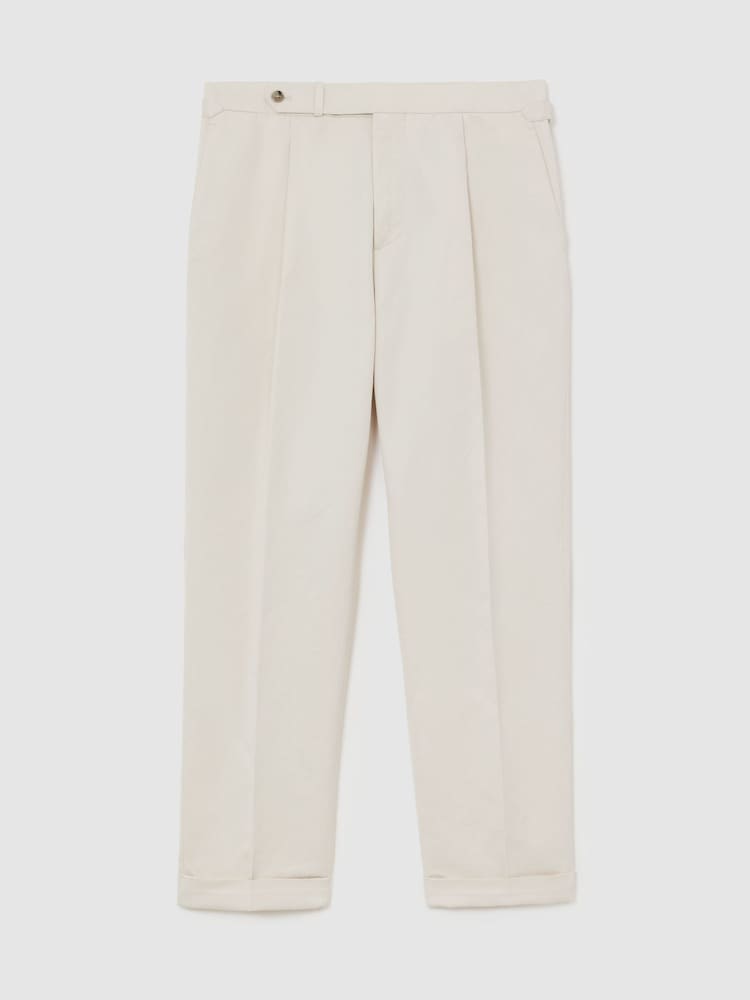 Atelier Cotton-Blend Classic-Fit Trousers - صورة 2 من 7 Atelier Cotton-Blend Classic-Fit Trousers - صورة 2 من 7