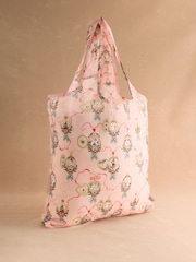 Cath Kidston Pink Moomin Love Lockets Foldaway Shopper Bag - Image 1 of 3