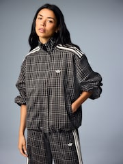 Grau - adidas Originals Blousy Check Oversize Balloon Sleeve Track Top Jacket - Bild 1 von 7