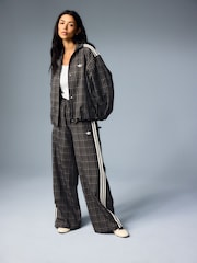 Grau - adidas Originals Blousy Check Oversize Balloon Sleeve Track Top Jacket - Bild 3 von 7