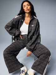 Grau - adidas Originals Blousy Check Oversize Balloon Sleeve Track Top Jacket - Bild 4 von 7