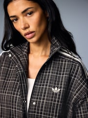 Grau - adidas Originals Blousy Check Oversize Balloon Sleeve Track Top Jacket - Bild 7 von 7