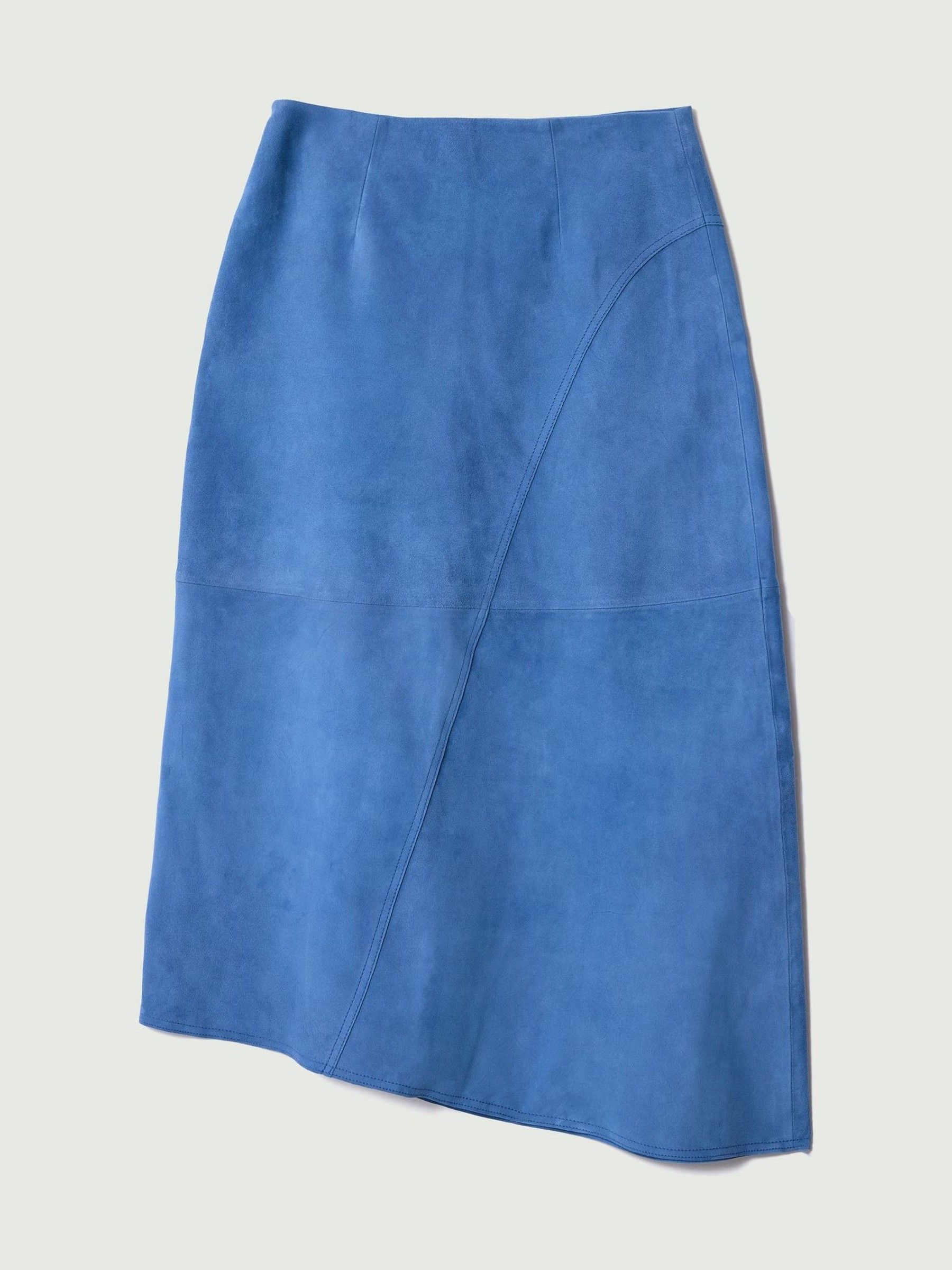Buy Jigsaw Blue Suede Midi Asymmetric Skirt from Next USA