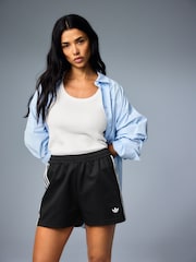 adidas Originals Black Lace 3-Stripe Shorts - Image 1 of 10