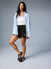 adidas Originals Black Lace 3-Stripe Shorts - Image 2 of 10