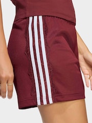 adidas Originals Red Lace 3-Stripe Shorts - Image 5 of 5