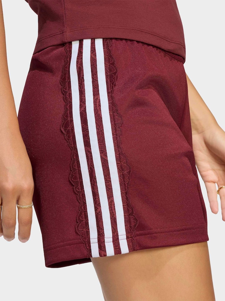 adidas Originals Red Lace 3-Stripe Shorts - Image 5 of 5 adidas Originals Red Lace 3-Stripe Shorts - Image 5 of 5