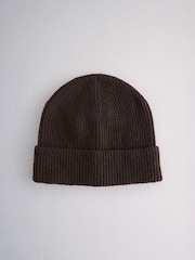 The Set 2 Pack Fisherman Beanies Oat/Chocolate Brown - Image 2 of 5