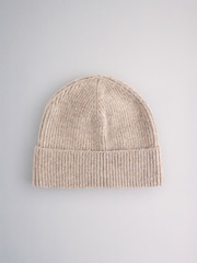 The Set 2 Pack Fisherman Beanies Oat/Chocolate Brown - Image 3 of 5