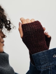 The Set 3 Pack Fingerless Gloves Chocolate Brown/Oat/Ecru - Image 2 of 7