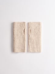The Set 3 Pack Fingerless Gloves Chocolate Brown/Oat/Ecru - Image 6 of 7