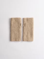 The Set 3 Pack Fingerless Gloves Chocolate Brown/Oat/Ecru - Image 7 of 7