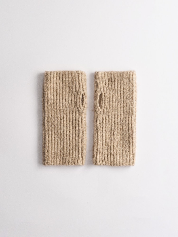 The Set 3 Pack Fingerless Gloves Chocolate Brown/Oat/Ecru - Image 7 of 7