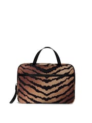 Victoria's Secret Brown Tiger Stripe Makeup Bag - Image 1 of 3