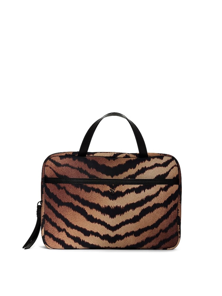 Victoria's Secret Brown Tiger Stripe Makeup Bag - Image 1 of 3 Victoria's Secret Brown Tiger Stripe Makeup Bag - Image 1 of 3