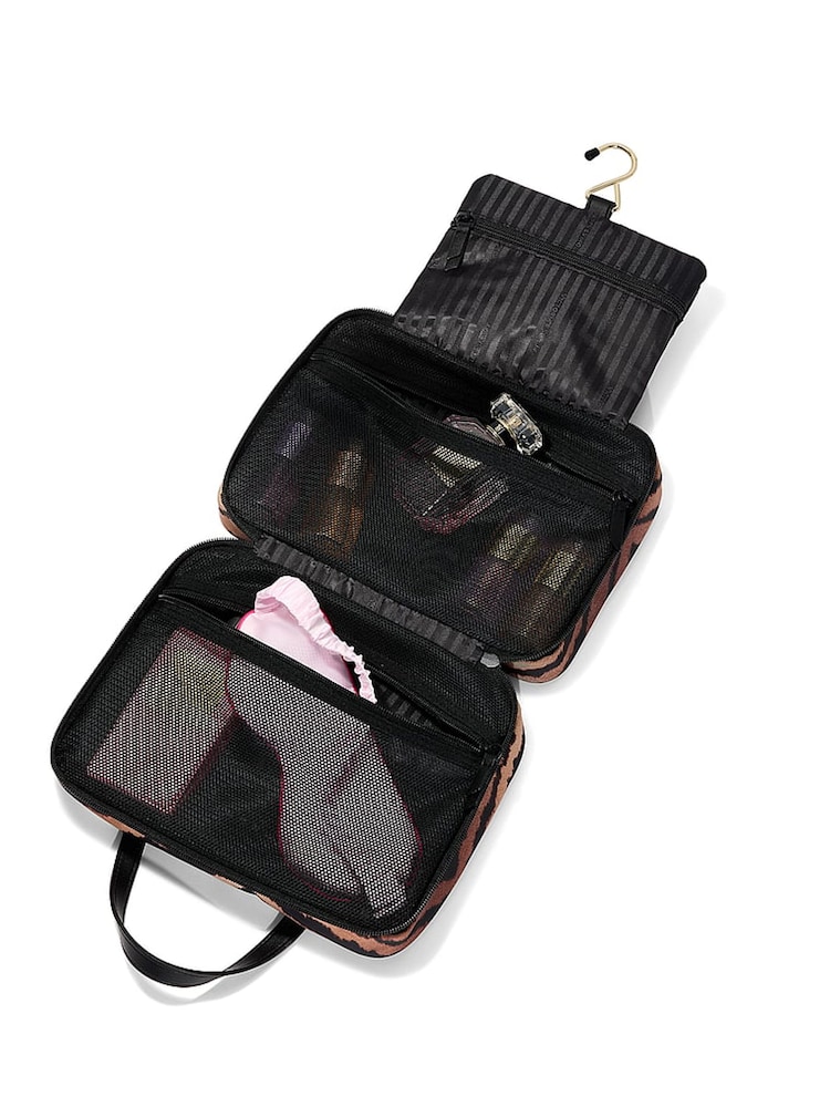 Victoria's Secret Brown Tiger Stripe Makeup Bag - Image 3 of 3 Victoria's Secret Brown Tiger Stripe Makeup Bag - Image 3 of 3