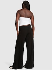 Victoria's Secret Pink Black Foldover Wide leg Trousers - Image 2 of 2