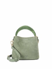 Dune London Green Suede Dharla Shoulder Bag - Image 1 of 4
