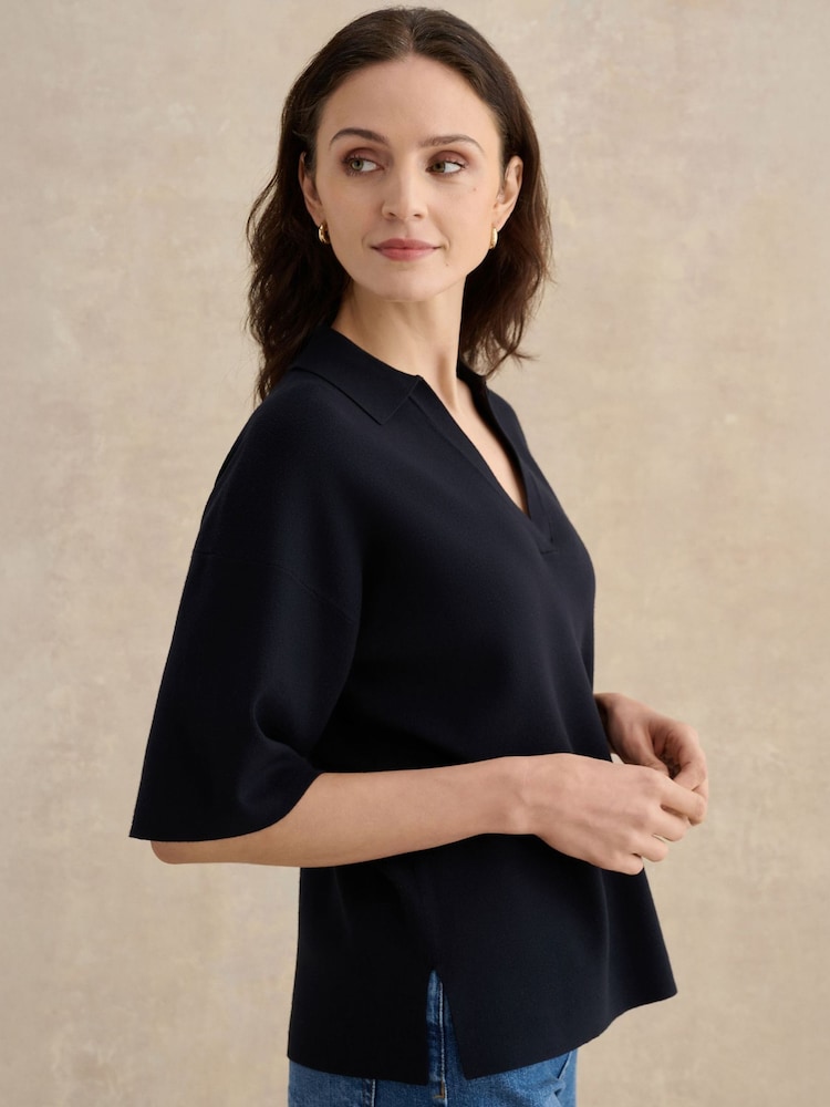 Hobbs Blue Lenora Polo Jumper - Image 4 of 4