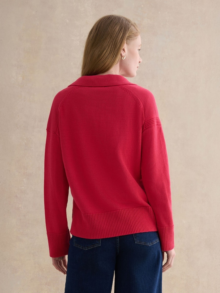 Hobbs Pink Jamie Polo Jumper - Image 2 of 4