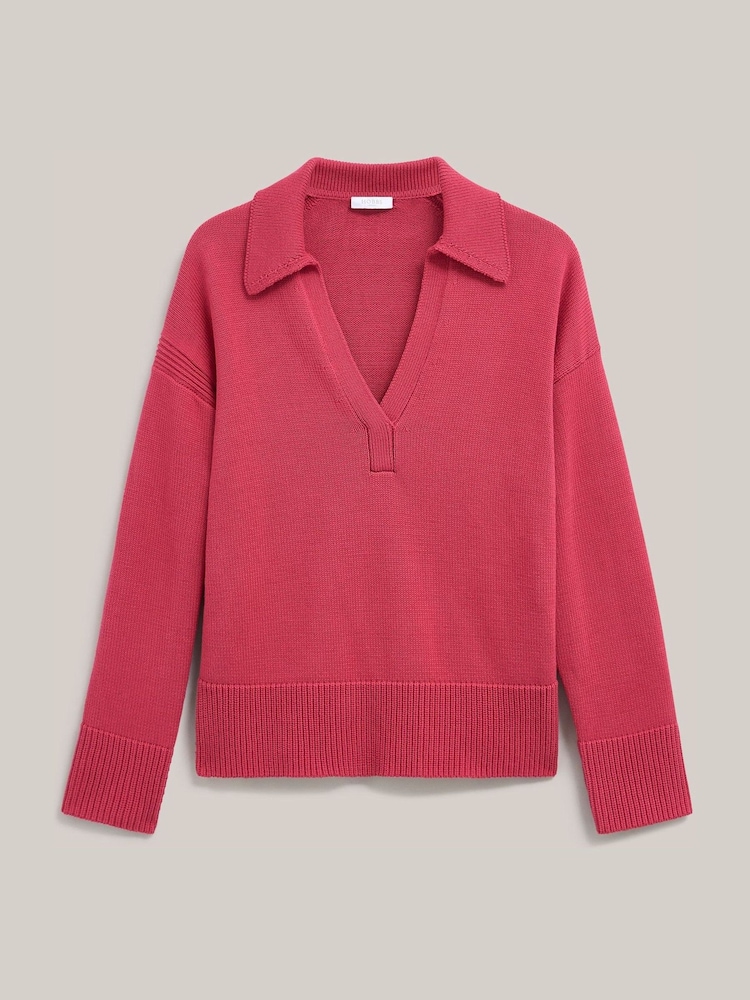 Hobbs Pink Jamie Polo Jumper - Image 4 of 4