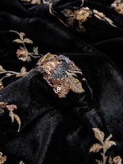 Black Long Sleeved Embellished Knot Fastening Jacket - Image 7 of 7