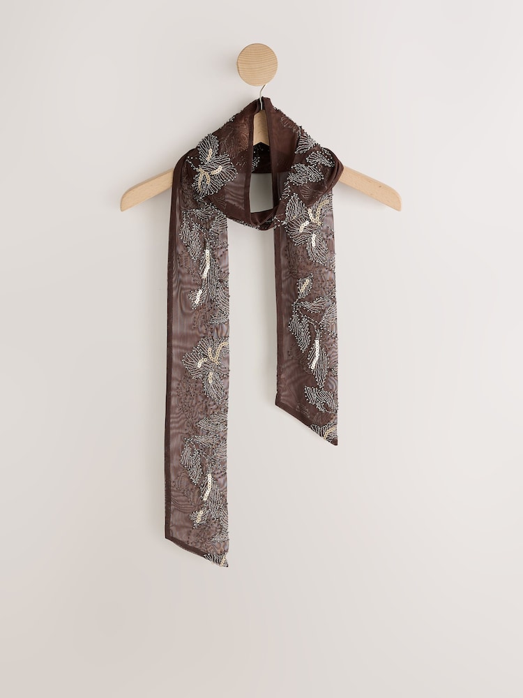 Chocolat Marron - Écharpe ornée - Image 1 de 3