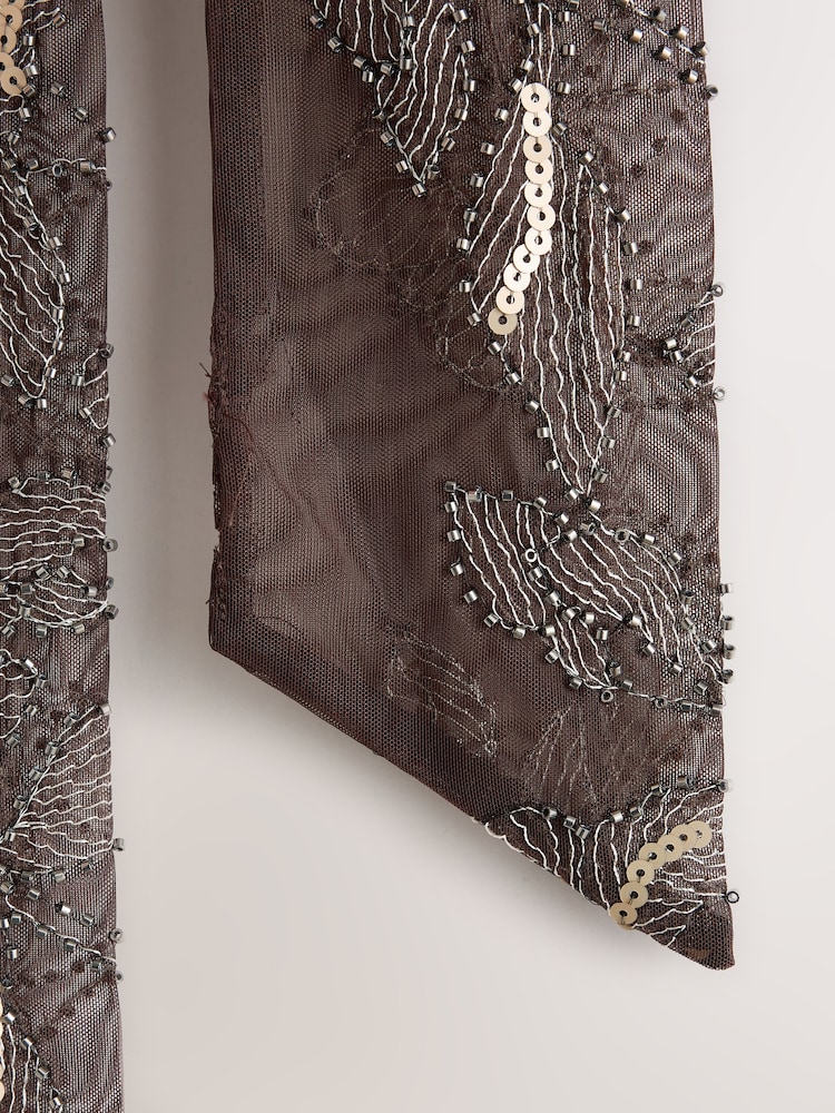Chocolat Marron - Écharpe ornée - Image 2 de 3