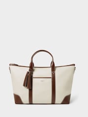 Osprey London Cream The Classic Savanna Leather Weekender Bag - Image 2 of 6