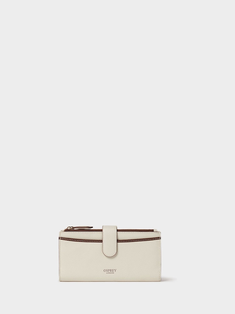 Osprey London Cream The Classic Savanna Leather Matinee Purse - Image 1 of 6