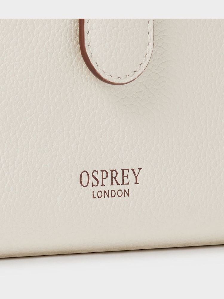 Osprey London Cream The Classic Savanna Leather Matinee Purse - Image 6 of 6