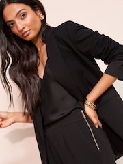 Friends Like These Black Petite Stretch Twill Tapered Trousers - Image 3 of 4