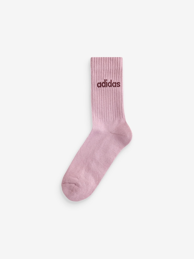 Neutralna boja - adidas Linear Crew Cushioned Socks 3 Pair Pack - Slika 4 od 4