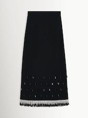 By Malene Birger Black Estilla Fringe Beaded Midi Skirt - Image 5 of 5