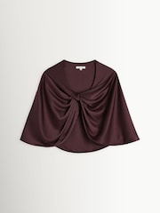 By Malene Birger Purple Pinlos Silk Twist Detail Coverup - Image 1 of 1