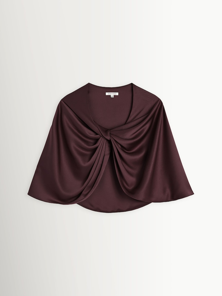By Malene Birger Purple Pinlos Silk Twist Detail Coverup - Image 1 of 1