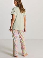 JD Williams Blue Floral Pyjamas Set - Image 2 of 4