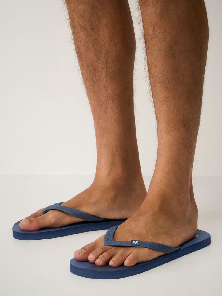 Crew Clothing Navy Blue Flip Flops - Image 1 of 3