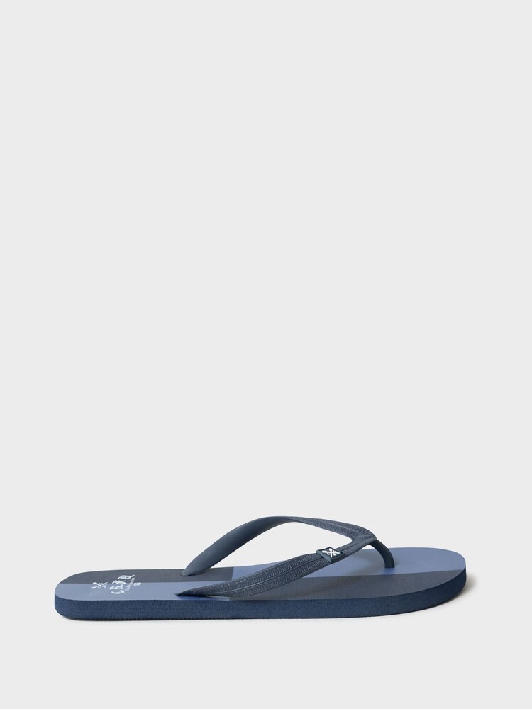 Crew Clothing Navy Blue Flip Flops - Image 2 of 3