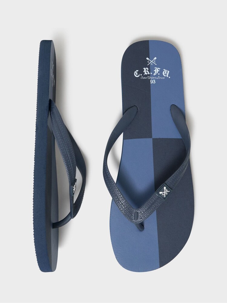 Crew Clothing Navy Blue Flip Flops - Image 3 of 3