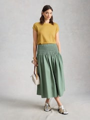 White Stuff Yellow Rowan Linen T-Shirt - Image 3 of 6