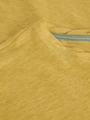 White Stuff Yellow Rowan Linen T-Shirt - Image 6 of 6